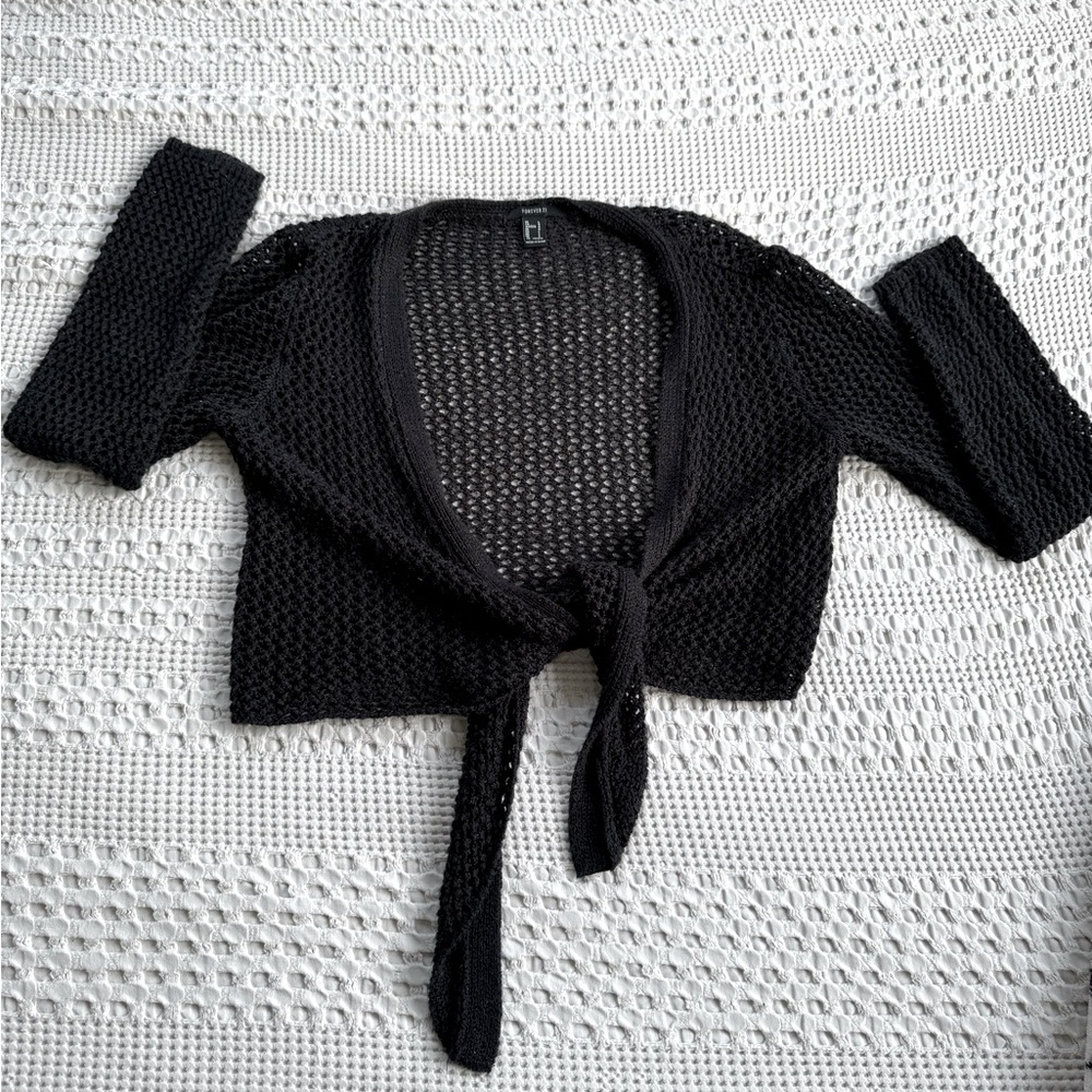Knit cropped cardigan